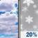 Sunday: Partly Sunny then Slight Chance Light Snow